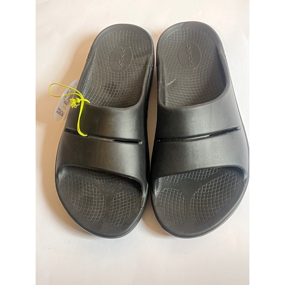Oofos OOahh Recovery Slides Black Unisex Sandals Mens Size 10 Women's Size 12 - Picture 2 of 5